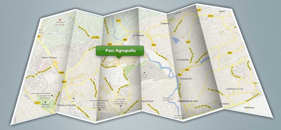 Map Agropolis Montpellier