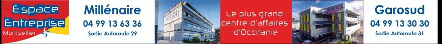Espace Entreprise Montpellier — Millénaire (04 99 13 63 36) et Garosud (04 99 13 30 30), le plus grand centre d'affaires d'Occitanie